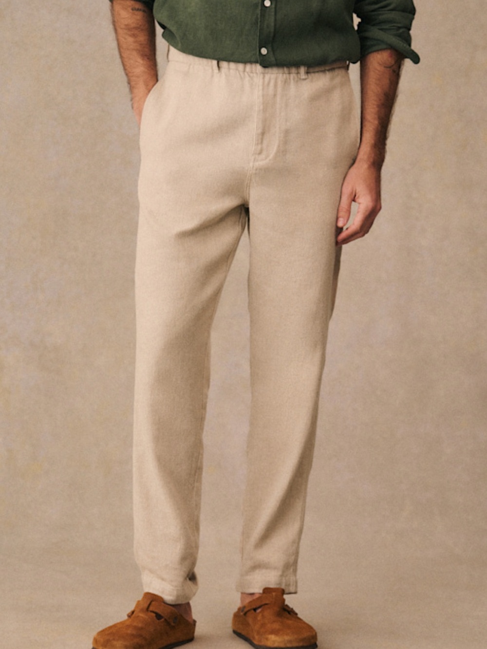 NWT OCTOBRE SHANE TROUSERS NATURAL